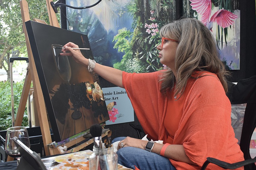 Artist Stephanie Linden paints a fitting image.