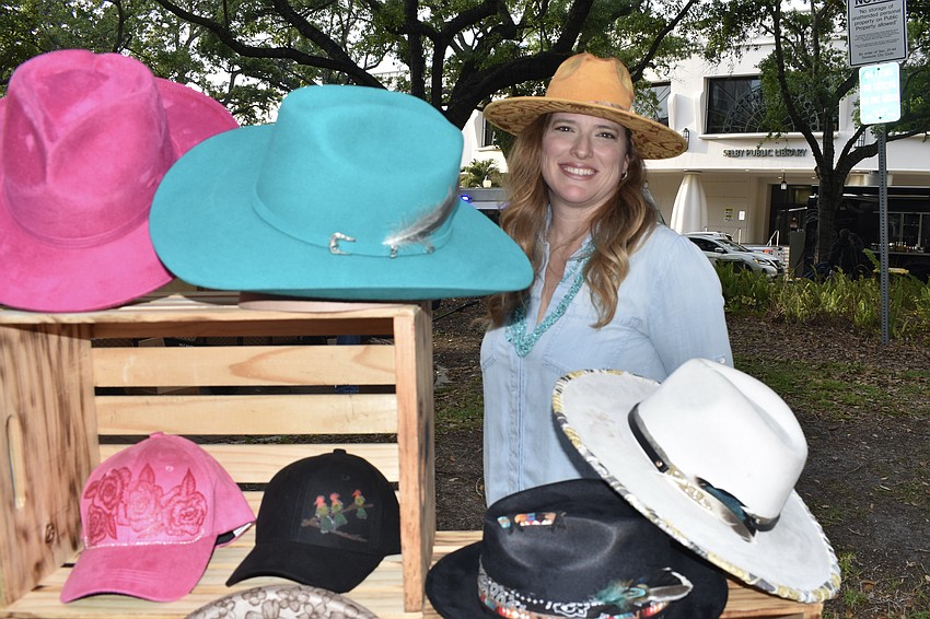 Sarasota's Shana Shields of Jasmine Hat Co. was one of the event vendors.