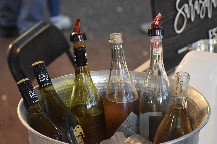 There was a variety of wine served at the event.