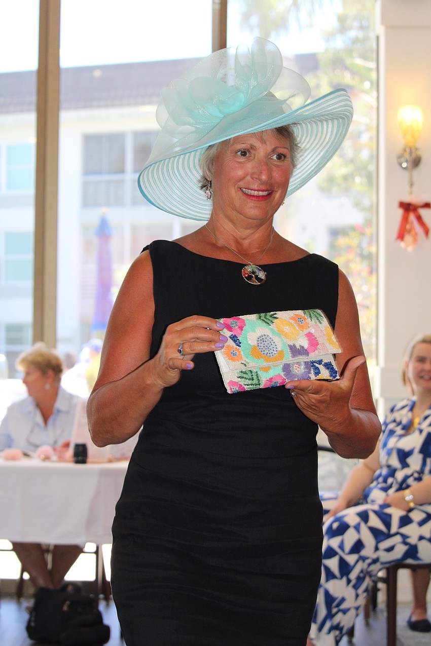 Margarita Lenk colorfully accessorizes.