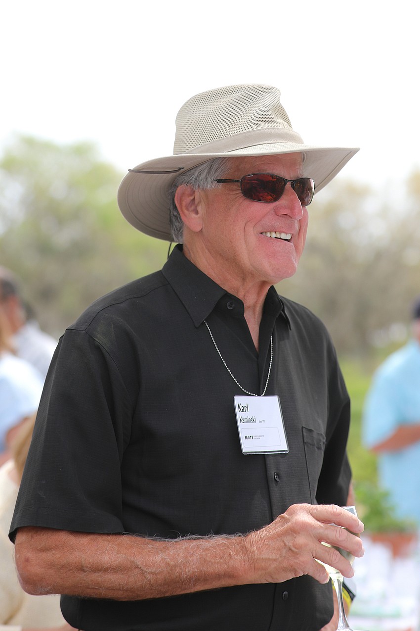 Karl Kaminski enjoys the cocktail hour before lunch at Mote's Farm to Fillet.