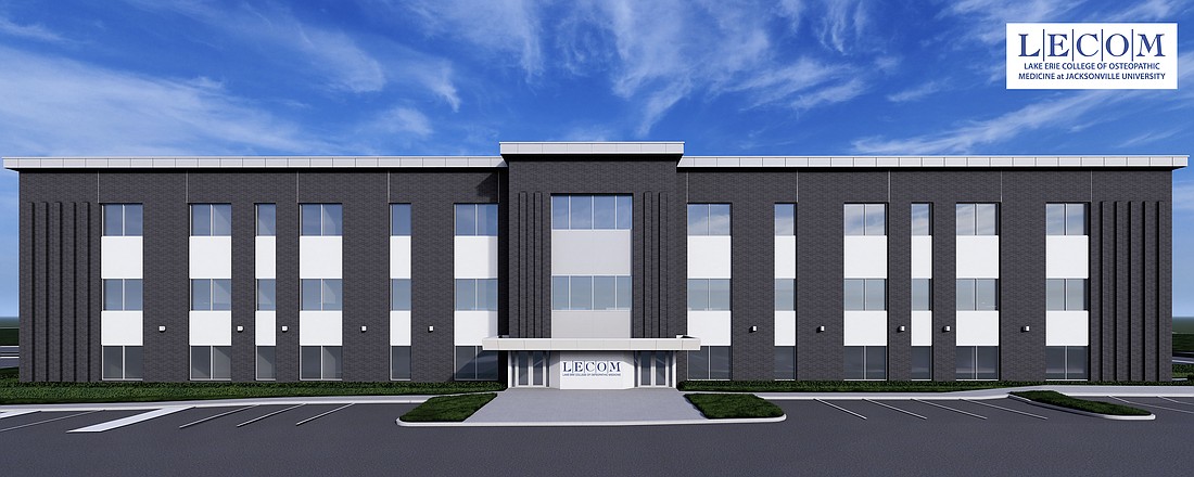 A rendering of the Lake Erie College of Osteopathic Medicine coming to  Jacksonville University.