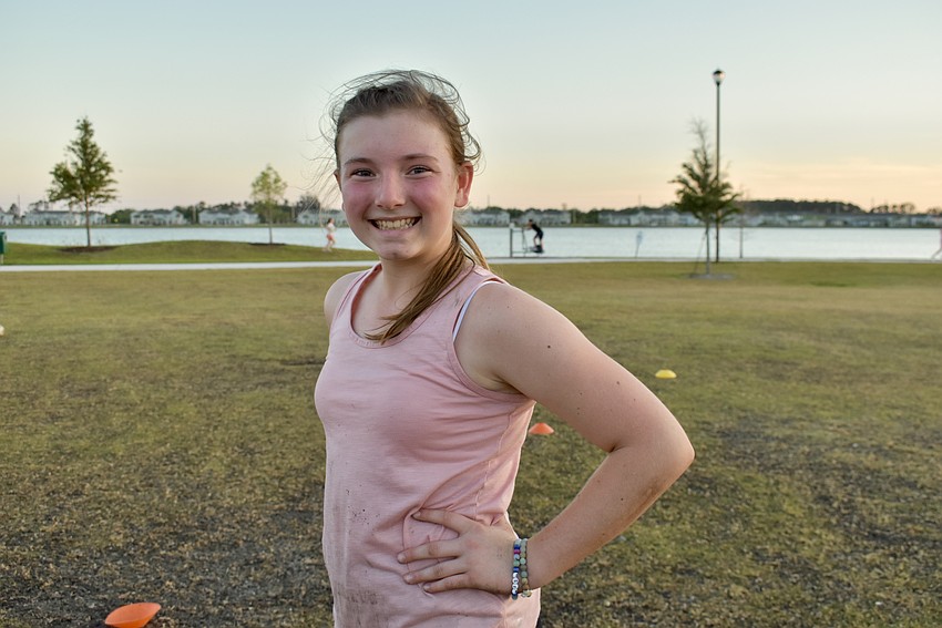 Erika McNeill plays for the Sarasota Surge Rugby Club, which practices in Waterside Park on Wednesday nights.