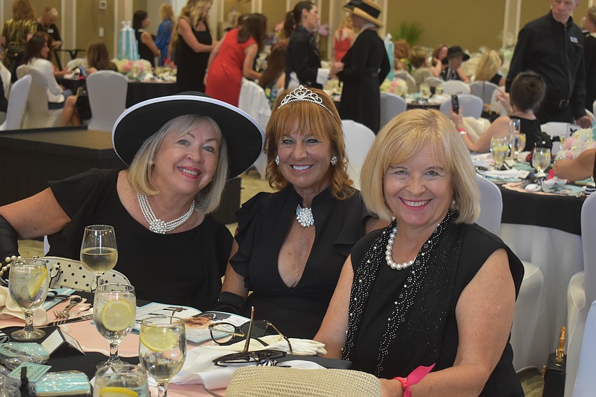 Susan Hendrix, Sue Tankersley and Jan Martin are dressed for the occasion at Divas and Dogs.