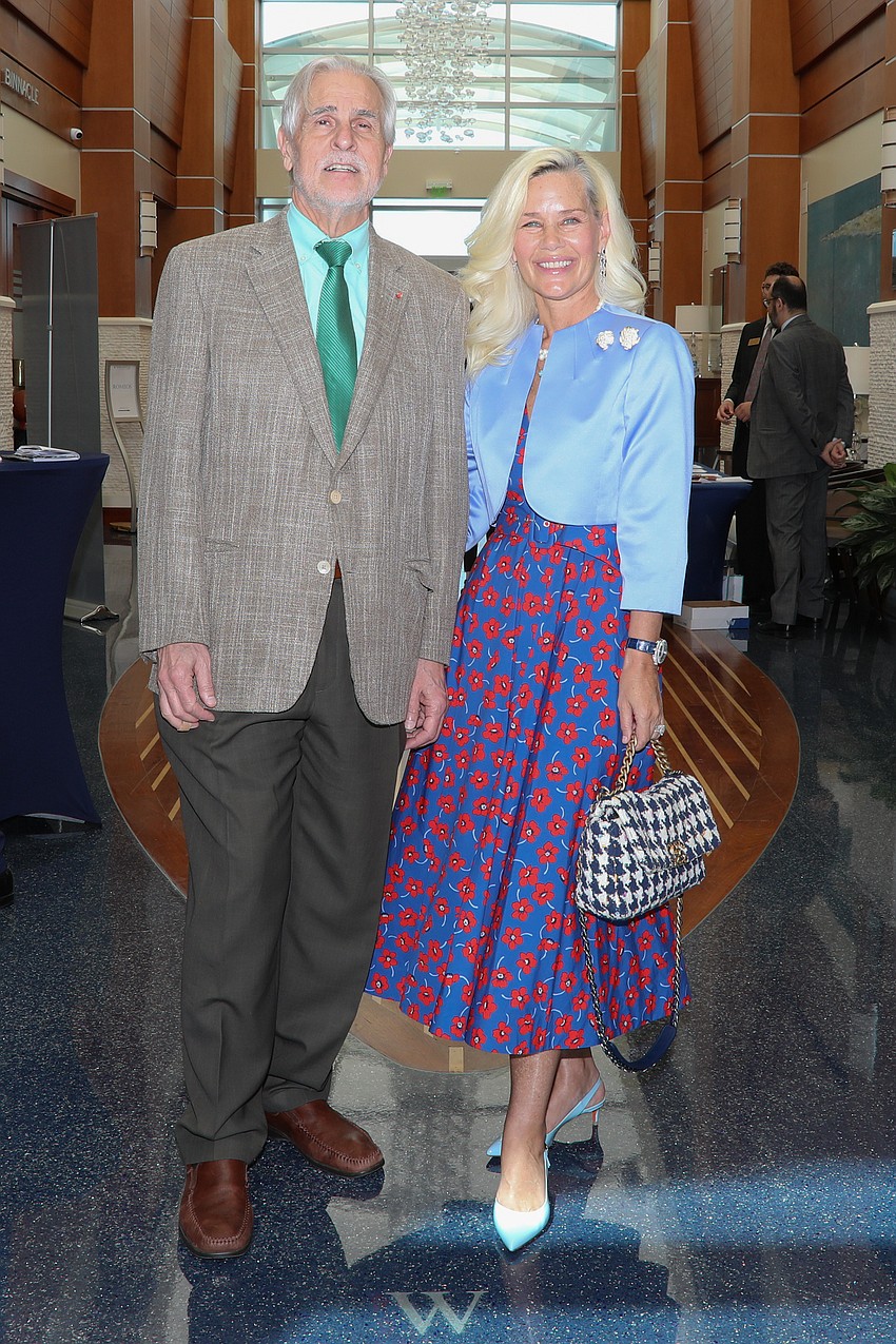 Victor DeRenzi attends the Sarasota Opera Salute to the Stars and is photographed with Michelle-Marie Heinemann.
