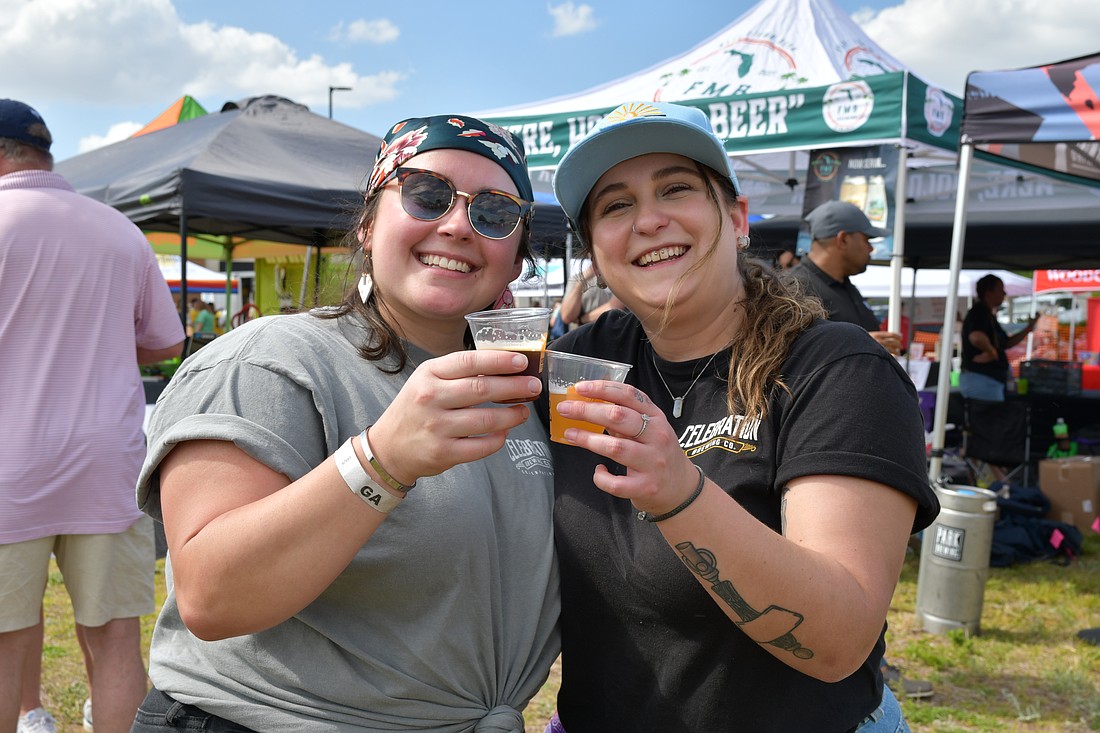 Rachel Charron and Rebecca Jackson toasted to a great festival. They said it was great to learn about the different breweries in the area.