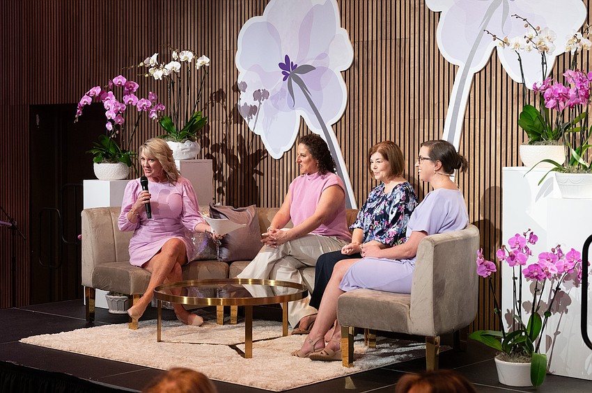 Stephanie Roberts with panelists Meredith Cleveland, Laura McLeroy and Dr. Kristen Walker