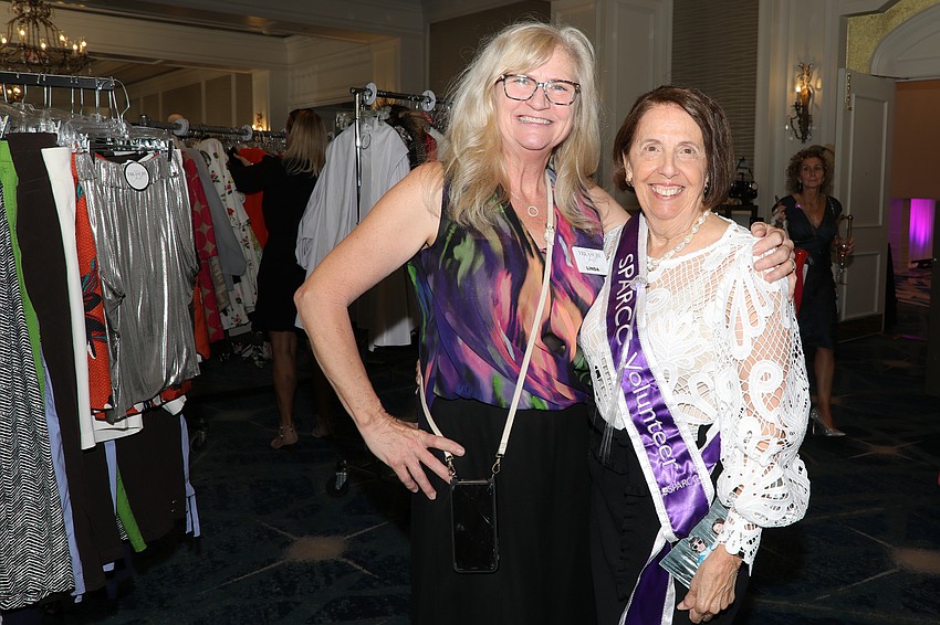 Store manager Linda Thull and volunteer Pat Reinhart from SPARCC Treasure Chest.