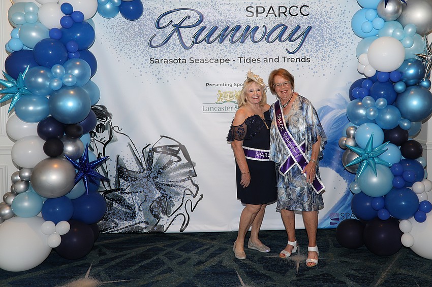 Debbie Grossman and Sandy Fulkerson volunteer at the SPARCC Runway held on March 28th.