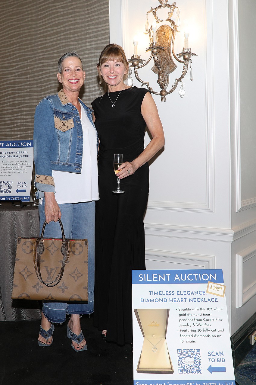 Models for SPARCC Fashion Show are Wendy Rossiter and Kelly Dean.