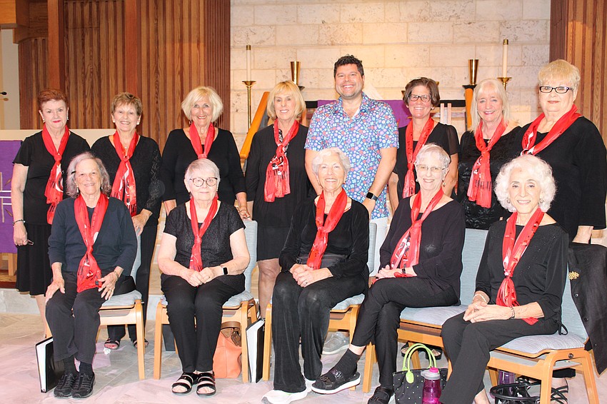 Key of Sea choir members hold one of their last performances at St. Armands Key Lutheran Church, invited by Minister of Music Michael Bodnyk.