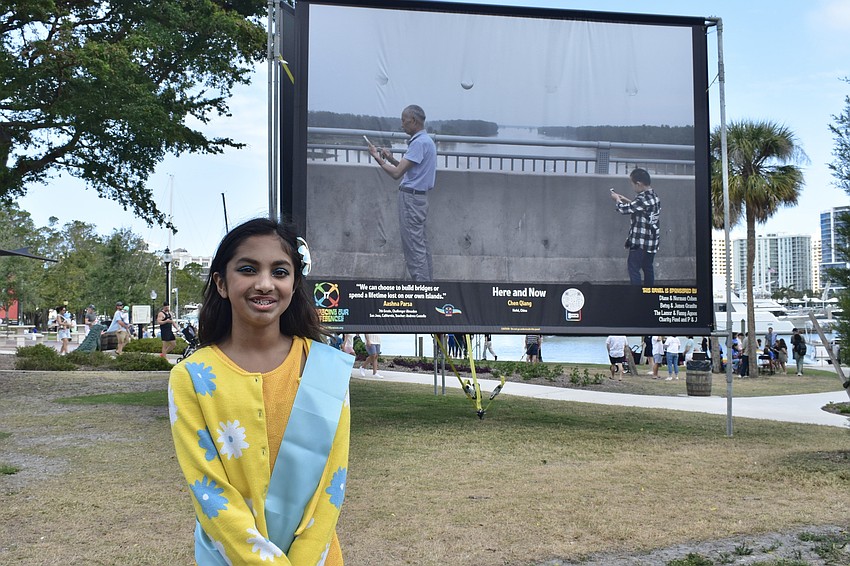 Aashna Parsa, a 7th grader from San Jose, California, had her quote featured on the art piece 