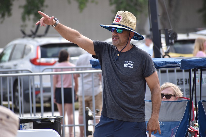 Brian Buono takes in the energy of the music.