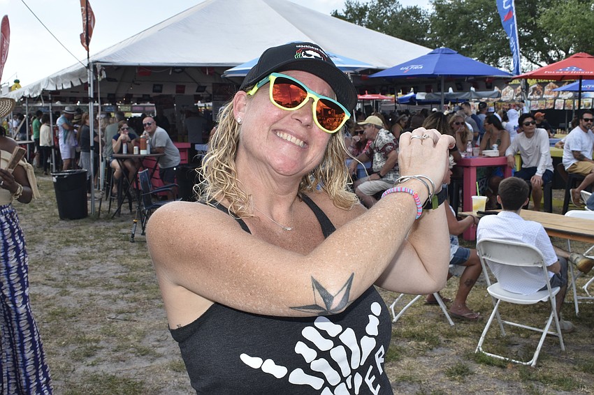 Sarah Hollibaugh enjoys the Reggae vibes.