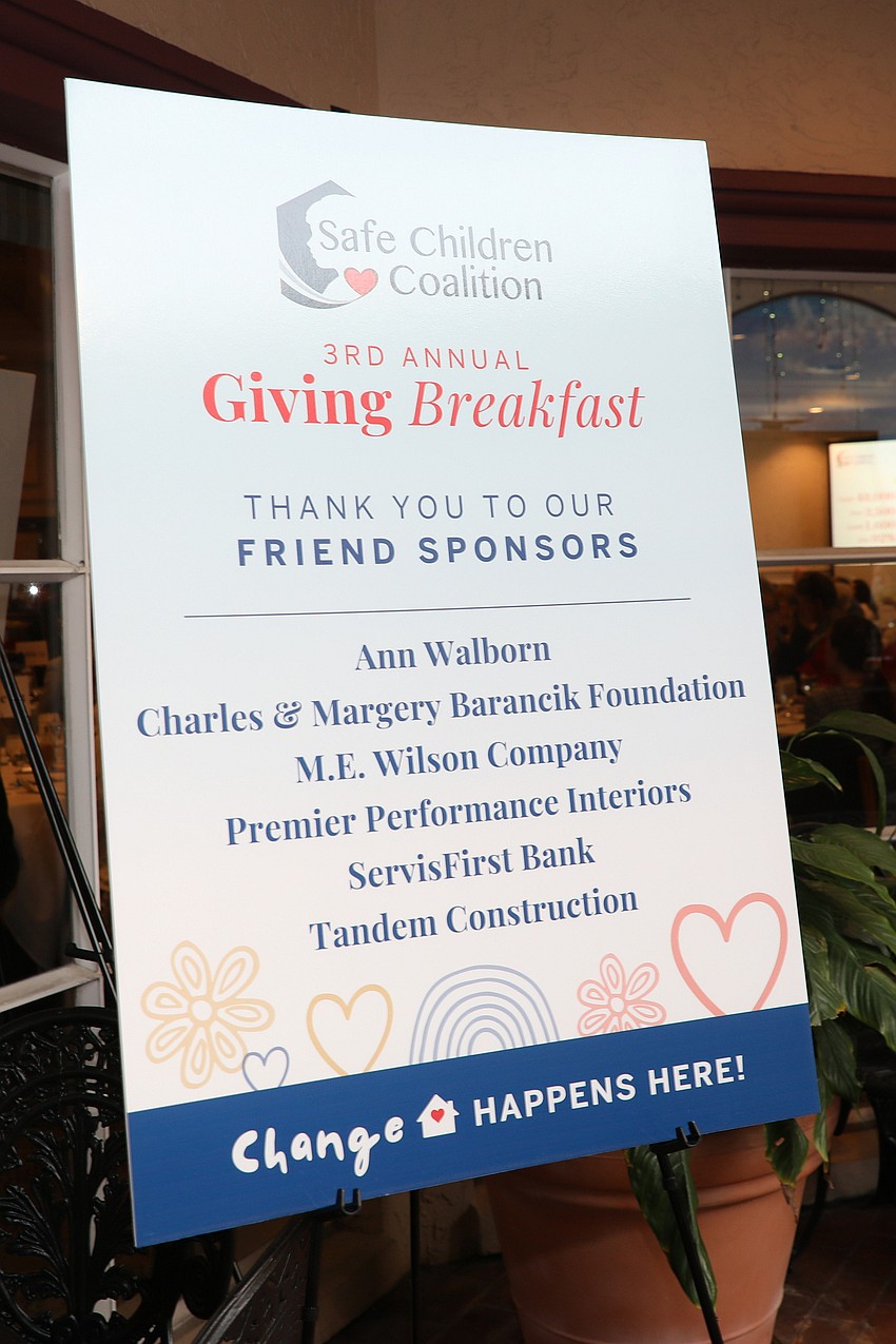 Safe Children Coalition held its third annual Giving Breakfast at Michael's On East on March 27.
