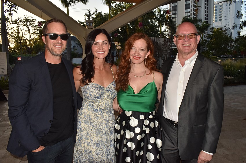 Architect Damien Blumetti and his wife Erin Blumetti, and Kathryn Parks and her husband, architect Jonathan Parks