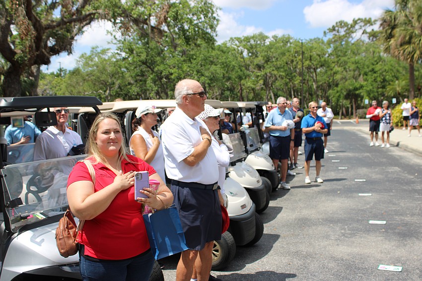 Gen. Tom Landwermeyer, the president and CEO of Homes for Our Troops, calls the Rosedale community the most patriotic of any he has visited for an event to support his organization.