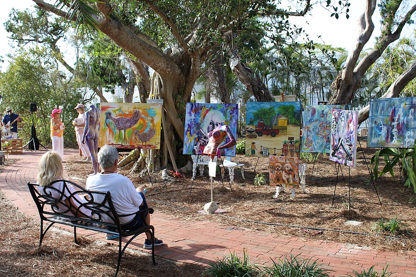 Visitors enjoyed taking in the art this weekend.