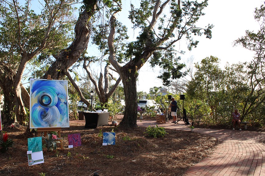 Visitors wove their way through the Longboat Key Chapel Friendship Garden, viewing art along the way.