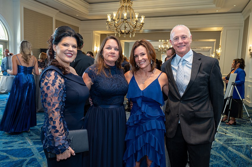 Alina Cemitier, event Co-Chair Jen Flanders, Juli Rowe and Phillip Kellogg