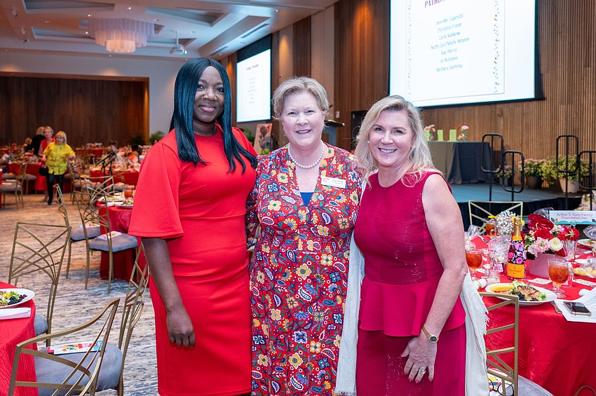 Dr. LaShawn Frost, Girls Inc. CEO Angie Stringer and She Knows Where She's Going Honoree Tammy Karp