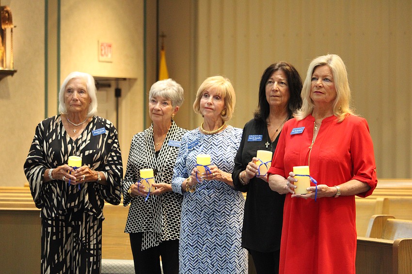 Marilyn Davol, Mary Del Pup, Susan Gilmore Clarke, Lynn Kennelly and Kay Kochenderfer pledge to fulfill their roles to the best of their ability.