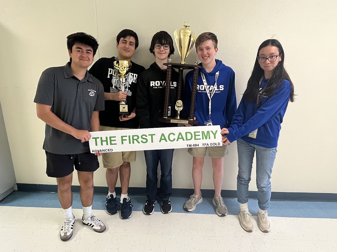 The First Academy senior Austin Williams, juniors Samuel Gomez and Eli Harrison, freshman Jackson Watford and junior Amie Newell had a successful season, receiving two first-place trophies.