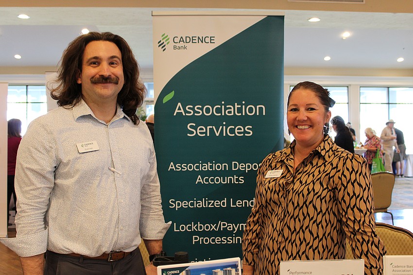 Evan Hall and Ashley Becker of Cadence Bank said they were glad to answer attendees' questions on available rates, especially considering the institution's focus on community.