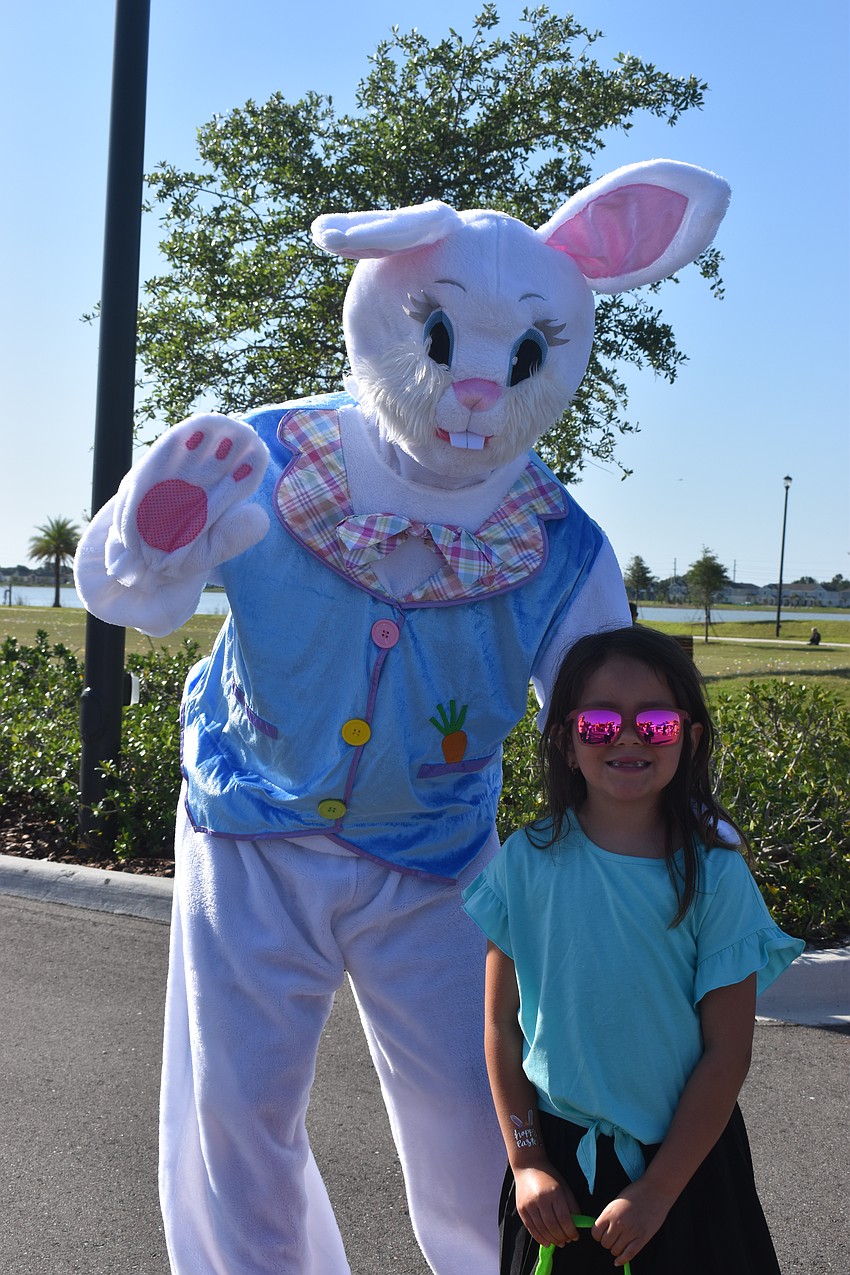 Mia Angeles, 7, says the Easter Bunny is 
