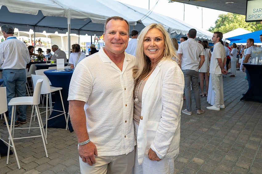 Boys and Girls Club CEO Bill Sadlo and Tennis Ball Co-Chair Barb Lancer