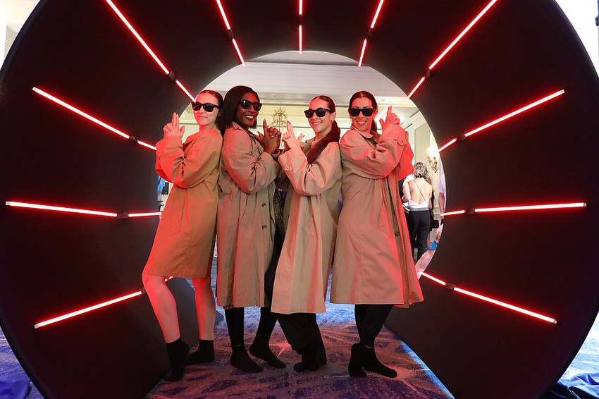 Amber Slay, Sarah Affainie, Makayla Lane and Jiliana Christine from Sarasota Contemporary Dance pull double duty as secret agents.