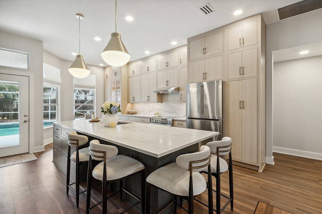 Kitchen and primary suite renovation with custom cabinetry on Amelia Island.