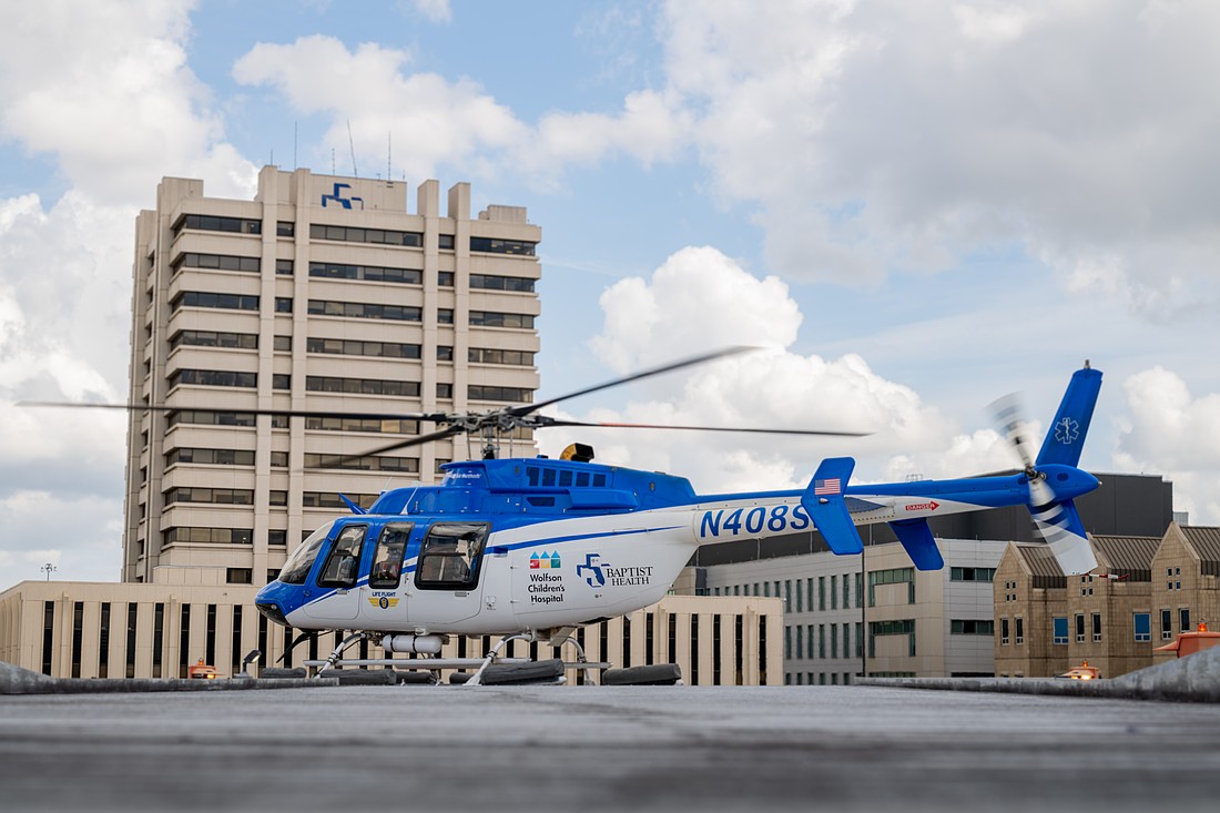 Baptist Health and Wolfson Children’s hospital has added a third helicopter to its Life Flight fleet.