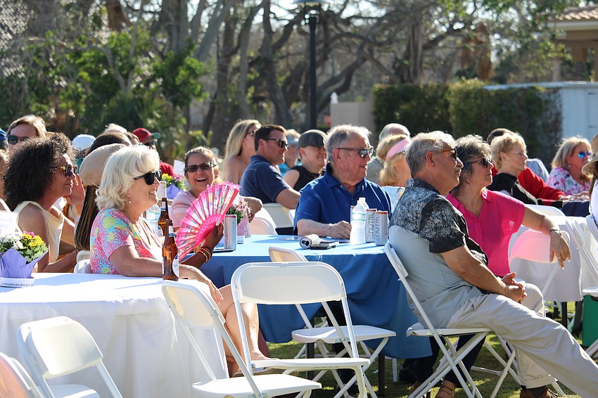Audiences crack a smile during Al Earnst's set.