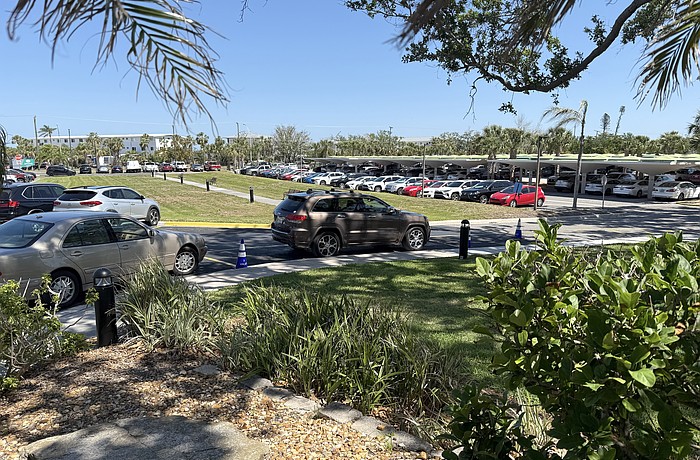 This parking lot at Plymouth Harbor will be the site of its planned expansion.