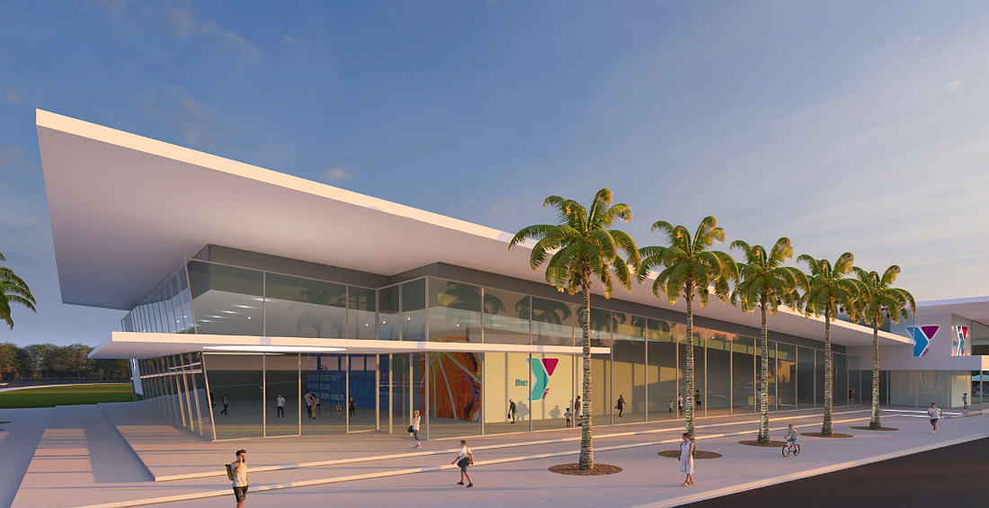 A rendering of a YMCA building being proposed for Palm Coast's Town Center. Image courtesy of Palm Coast meeting documents