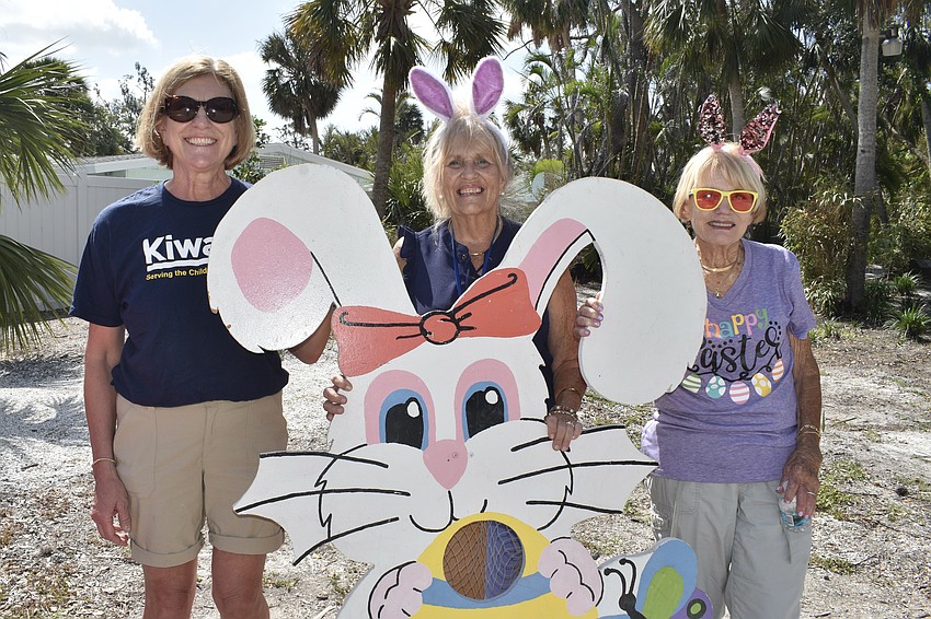 Kim Tropf of the Kiwanis Club and Kate Kochis and Jeanne Holpp of the Siesta Key Chamber staffed the games area.
