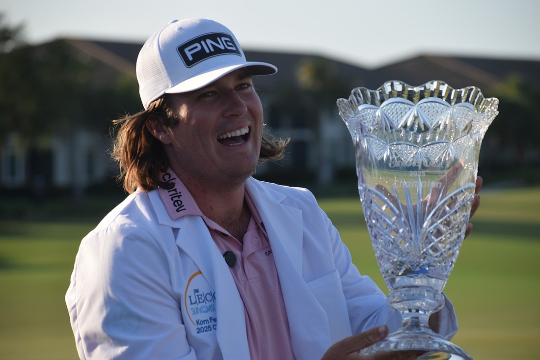 Neal Shipley was all smiles after winning the LECOM Suncoast Classic at Lakewood National Golf Club.