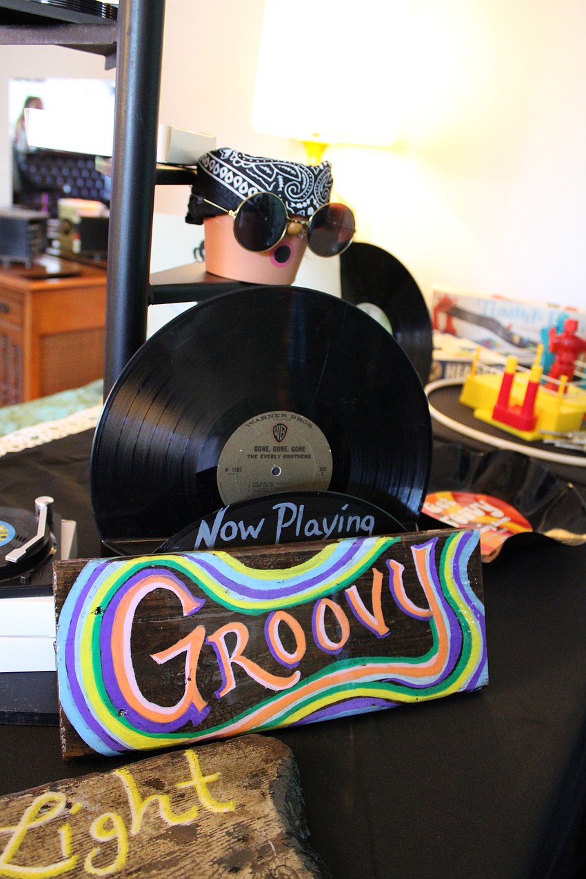 The Groovy Room team transformed The Paradise Center into a 70s paradise, with, of course, plenty of vinyl records serving as decor.