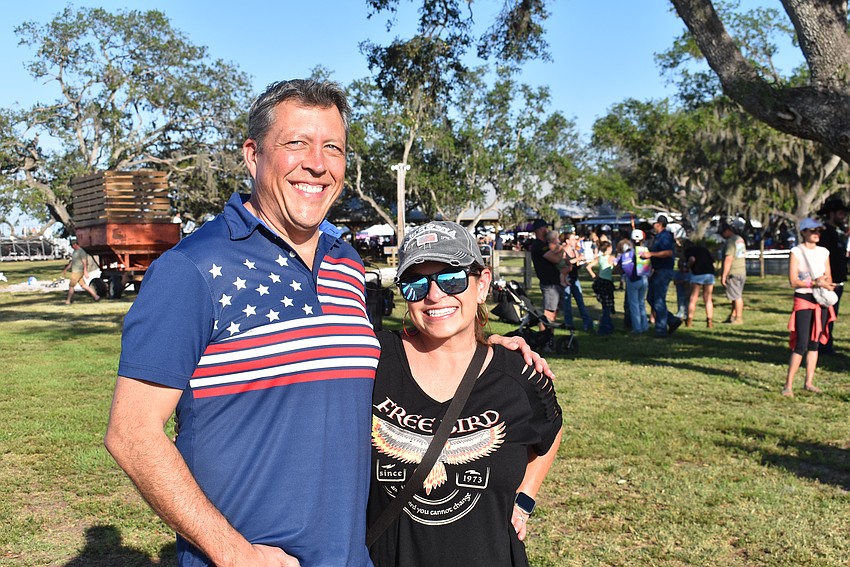 Commissioner George Kruse and his wife Jessica Kruse attend the Bull Dash April 19 at Dakin Dairy.
