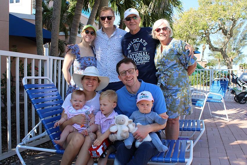 Three generations of family members take in Easter at Sand Cay, including Carol and Joe Bellmonte, Gavin and Bree Biggs with 3-year-old Freddy and 9-month-old Blair, as well as Patrick and Celee Bussard with 8-month-old Paulmer.