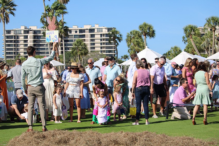 The Longboat Key Club Resort hunt was divided up into three age groups to give everyone a chance to find some buried eggs.