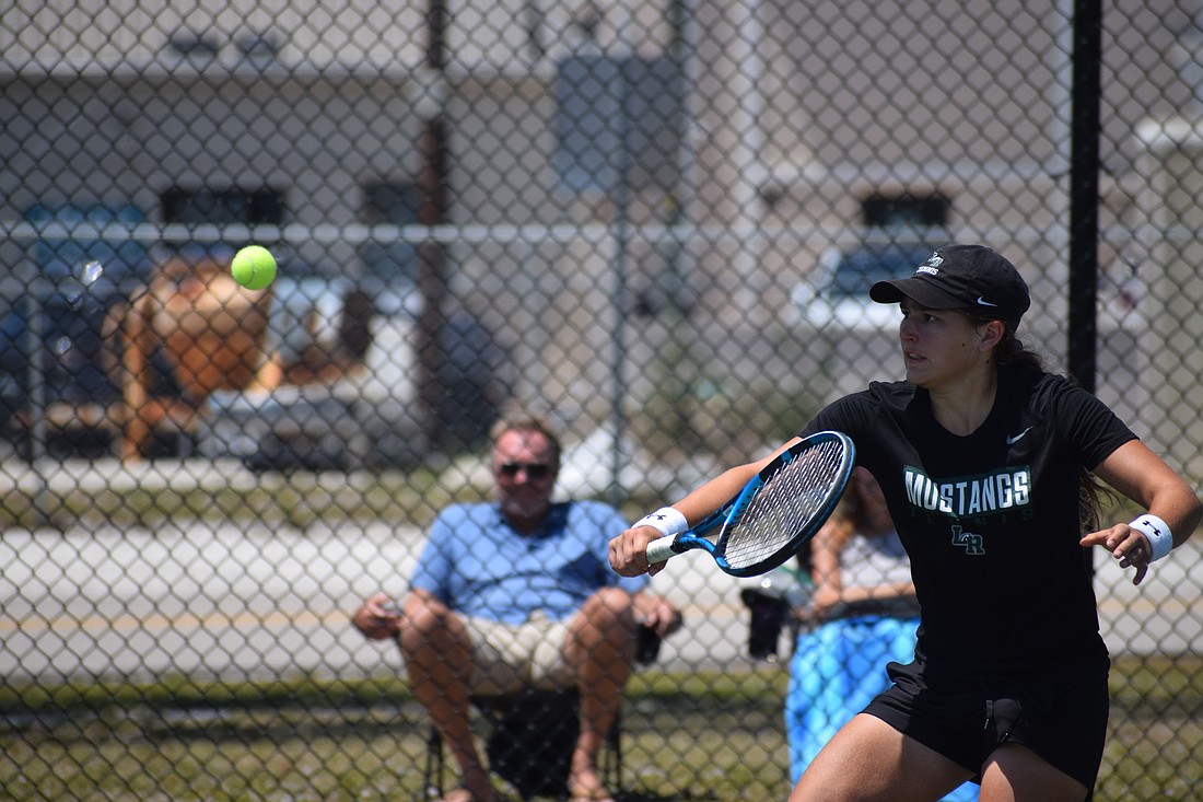 Ariana Perez finished her freshman season with a 10-5 record in singles play out of the No. 1, No. 2 and No. 4 spots for the Mustangs girls tennis team.