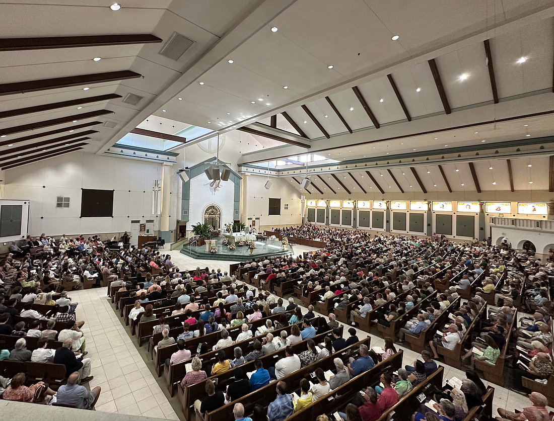 Over 6,000 people participated in the Easter weekend services at St. Elizabeth Ann Seton Catholic Church in Palm Coast. Courtesy photo
