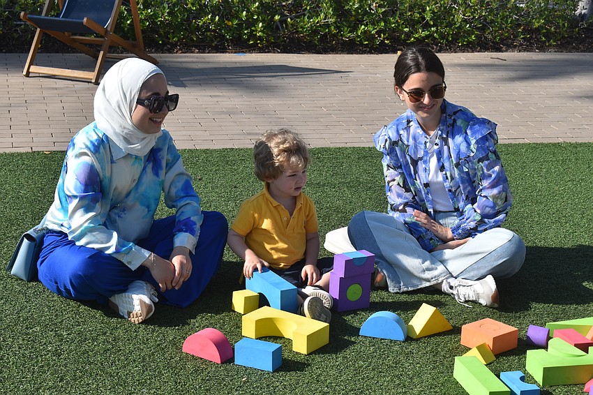 Parrish resident Sara Budeir brought her 2-year-old son Faris Akel to play along with her sister Diala Budeir. 