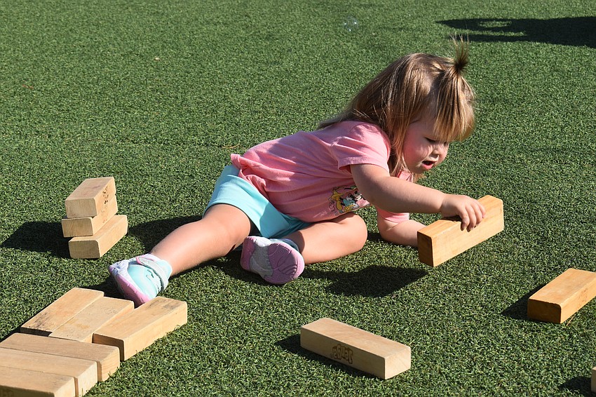 Lakewood Ranch resident Eloise Fiegel is a regular visitor of Kids Club along with her mother Alyssa Fiegel. Fiegel said they love any outdoor play they can get.