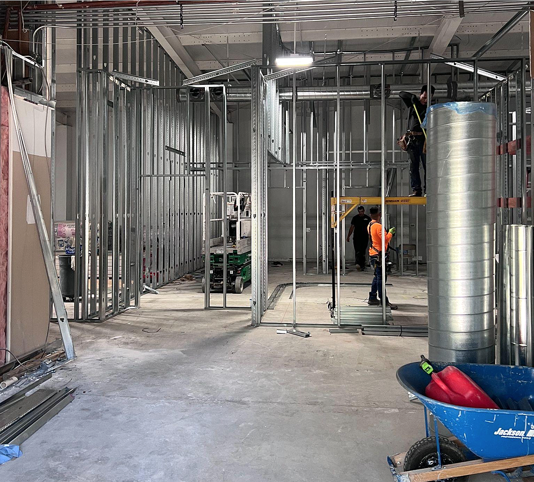 The old gym at the Belle Terre Swim and Racquet Club is being converted into the school district's new Wellness Center. Flagler Schools image
