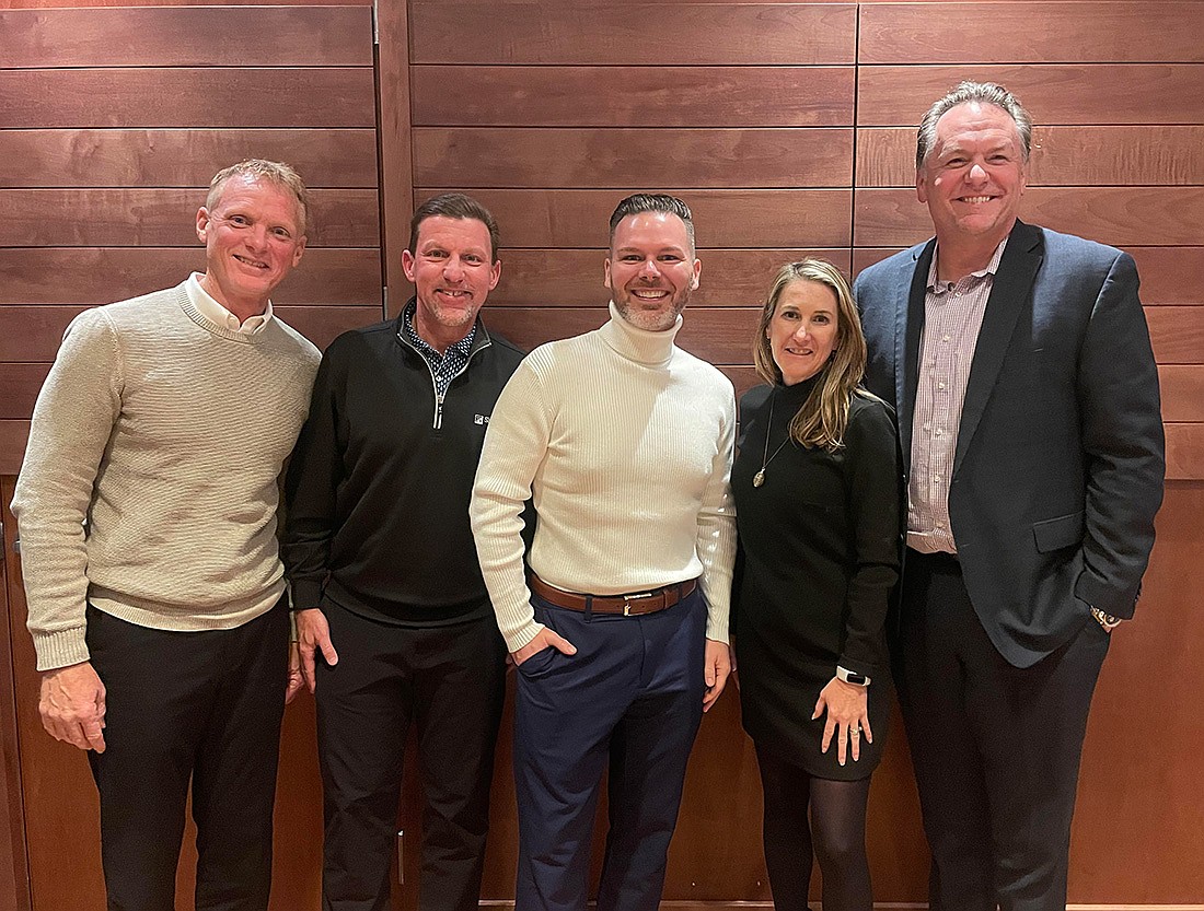 Chad Campbell pictured far right with members (L-R) Brian Long, Patrick Del Medico, Speaker Justin Patton and Jenny Townsend