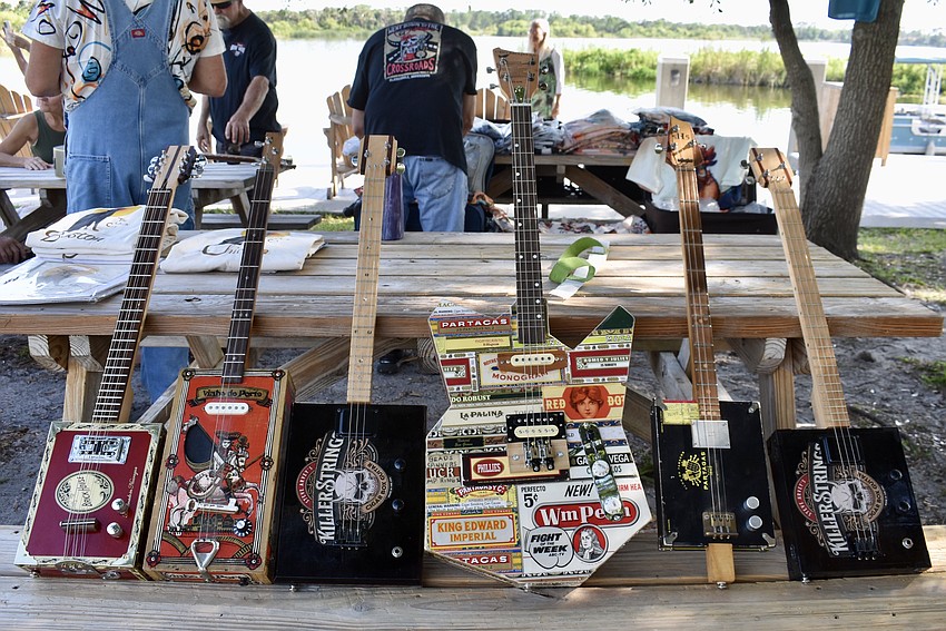 Steve Arvey sells cigar box guitars. He started the Sarasota Cigar Box Guitar Festival.