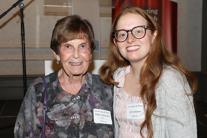 Honorée Nancy Roucher with her granddaughter Zoe Schuver.